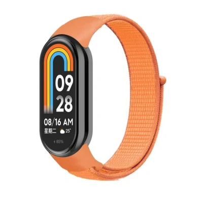 Afbeelding van Sport loop nylon bandje Oranje Xiaomi Smart band 8