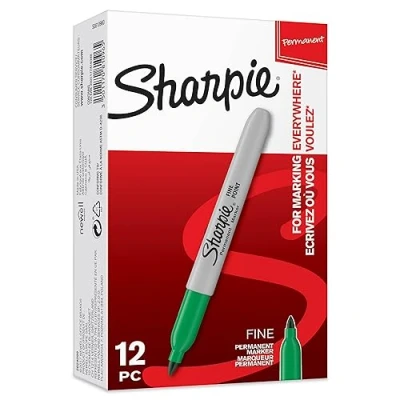 Afbeelding van Permanente markeerstift Sharpie Fine Point Groen (12 Stuks)