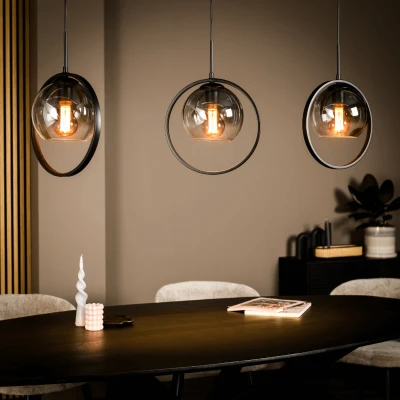 Afbeelding van Vurna Jovani hanglamp smoke Glas 3L