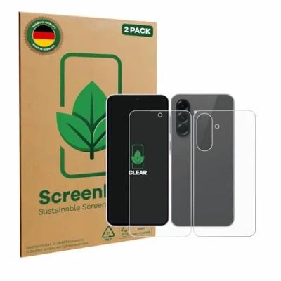 Afbeelding van ScreenLeaf Screenprotector voor Samsung Galaxy A56 5G Enterprise Edition (Voor+Achter) Duurzame schermbescherming Folie Beschermfolie transparant (2 Stuks)
