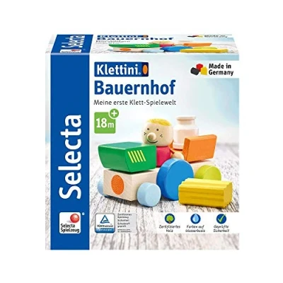 Afbeelding van Selecta 62076 klittenbandini, boerderij, klittenband stapelspeelgoed, 7 delen, kleurrijk