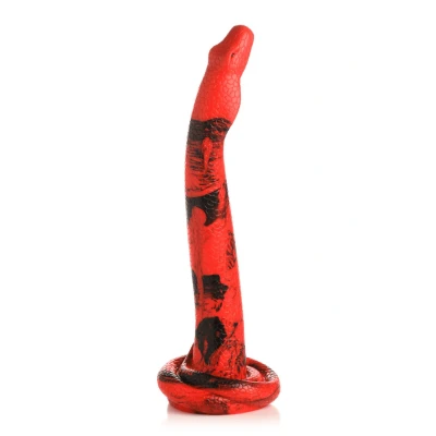 Afbeelding van King Cobra Silicone Dildo 18 / 45 cm Red/Black