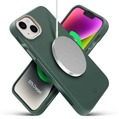 Afbeelding van CYRILL by Spigen UltraColor Mag Cover Compatibel met iPhone 14 6.1&quot; (2022) Premium Liquid TPU Full Body Protection Case Kale