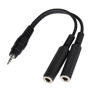 Afbeelding van Stagg YC 01 / 1J2PFSH kleine stereo aansluiting naar 2 vrouwelijke Y kabel zwart