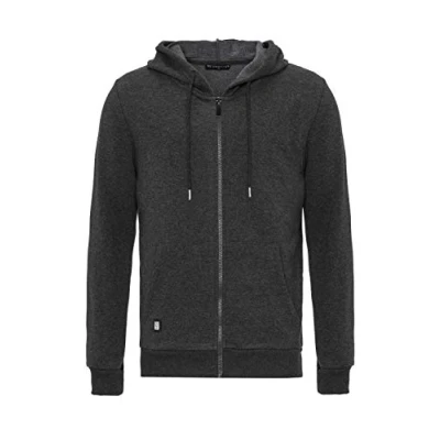 Afbeelding van Redbridge Heren sweatjack met capuchon Zip Hoodie ritssluiting Premium Basic, donkergrijs, M