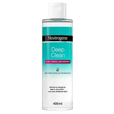 Afbeelding van Neutrogena Deep Clean 3 in 1 micellair water, zachte micellaire gezichtstoner, water met intensieve werking tot diep de huid, gezichtsreiniging drievoudig effect,1 x 400ml