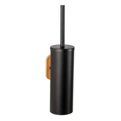 Afbeelding van Wenko Orea Turbo Loc Bamboo toiletborstelhouder zwart mat