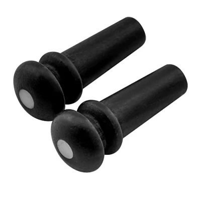 Afbeelding van Musiclily Ebben Endpin voor Akoestische Gitaar,Zwart met 4 mm White Pearl Shell Dot(Set van 2)