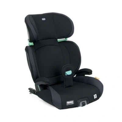 Afbeelding van Chicco, Quizy i Size, Autostoel voor Kinderen 3 12 Jaar (100 150 cm), Gemakkelijk Te Installeren met Isofix systeem, Verstelbaar, In Klappen, Gevoerde Armleuningen en Comfortabele Zitting,Zwart