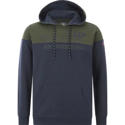 Afbeelding van Jan Vanderstorm +FIT Collectie hoodie JERRES Plus Size donkerblauw
