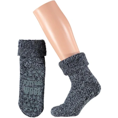Afbeelding van Apollo Slofsok anti slip unisex donker blauw 35 38 1 paar