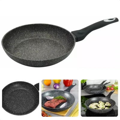Afbeelding van Cheqo® Aluminium Koekenpan Ø28 cm 5,5 Hoog Voor Alle Warmetbronnen Gas, Elektrisch, Keramisch, Inductie, Halogeen Vaatwasserbestendig