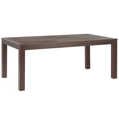 Afbeelding van Beliani Eettafel TUSCANIA Donkere houtkleur eucalyptushout