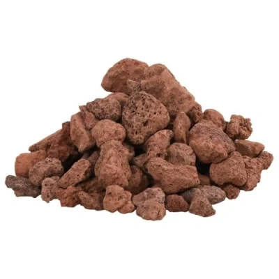 Afbeelding van vidaXL Lavastenen 10 kg 1 2 cm rood
