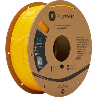Afbeelding van Polymaker POLYLITE™ PLA PRO 3D filament Yellow Jam free 1.75 mm 1KG