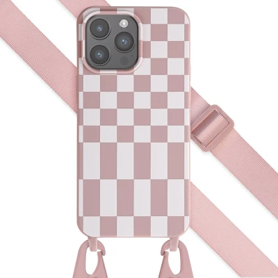 Afbeelding van Apple iPhone 15 Pro Max Hoesje Siliconen en TPU (zacht) Selencia Softcase/Koordhoesje/Backcover Roze Telefoonhoesje
