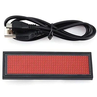 Afbeelding van Led naambordje, 110 240 V, rood, message tag display, professioneel beeldloopplaat/naamplaatje