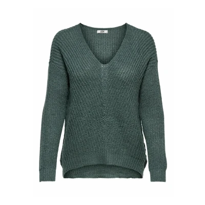 Afbeelding van Jacqueline de Yong Trui Jdynew Megan L/s Pullover Knt Noos 15208245 North Atlantic/w Black P Dames Maat XS
