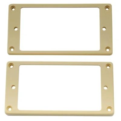 Afbeelding van Musiclily Pro kunststof Flat Profile Humbucker Pickup Ring Frame voor Elektrische Gitaar, Crème(Set van 2)
