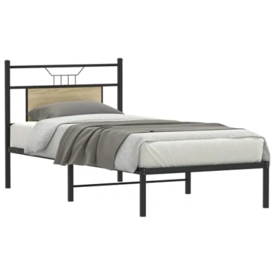 Afbeelding van vidaXL Bedframe zonder matras hout sonoma eikenkleurig 80x200 cm