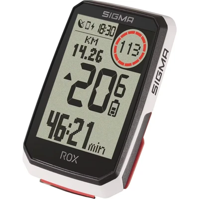 Afbeelding van Sigma GPS Fietscomputer ROX 4.0 HR + CADANS set met overclamp Butler stuurhouder wit