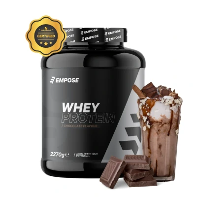 Afbeelding van Empose Nutrition Whey Protein Proteine Poeder Eiwitpoeder Eiwitshakes Chocolade 2270 gram 76 doseringen