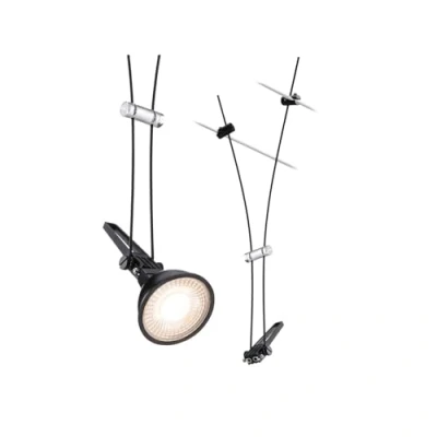 Afbeelding van Paulmann 94489 Comet Kabelspot, voor kabelsysteem CorDuo, DC 12V, maximaal 50 watt, aanvulling, zwart mat, metaal, GU5,3, zonder verlichtingsmiddel