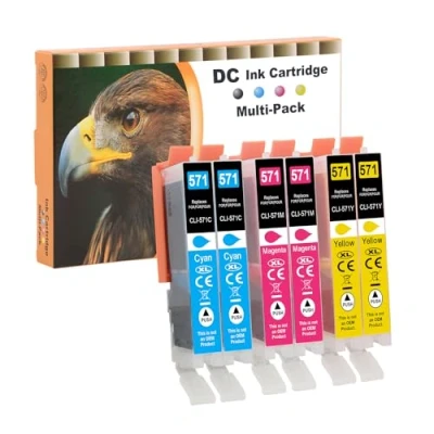 Afbeelding van D&amp;C 6x inktcartridge compatibel met Canon PGI 570 CLI 571 XL voor Pixma MG7700 MG7750 MG7751 MG7752 MG7753 TS5050 TS5051 TS5053 TS5055 TS6050 TS6051 TS6052 TS8051 TS8052 TS8053 TS9050 TS9055