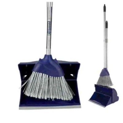 Afbeelding van Synx Tools Stoffer &amp; blik Blauw Kunststof en sluitend model met lange stelen 95 cm
