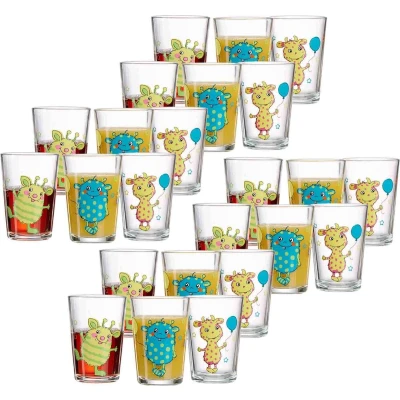 Afbeelding van Ritzenhoff &amp; Breker Kinderglazen, monstertjes, set van 6, 205 ml, bedrukte kinderbekers met monstermotieven, vaatwasmachinebestendig