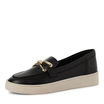 Afbeelding van Tamaris Dames 1 24700 44 slipper, zwart leer, 37 EU, leder, EU