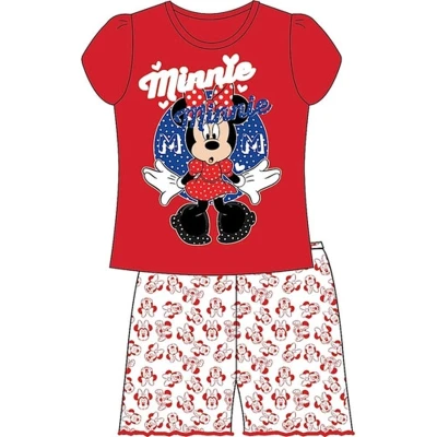 Afbeelding van Minnie Mouse shortama / pyjama rood Disney pyama maat 104/110