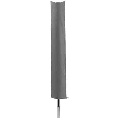 Afbeelding van PATIO PLUS Parasolhoes, robuust, waterdicht, tuinparasol, met trekkoord aan de onderkant, 600D Oxford stof, pvc coating, grijs, 153 x 30 cm