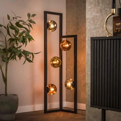 Afbeelding van Hoyz Collection Vloerlamp 5L Stellar Artic Zwart