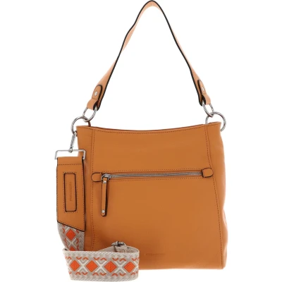 Afbeelding van FREDsBRUDER Leren Schoudertas Sha Na Midi Hobo Bag Melon Oranje