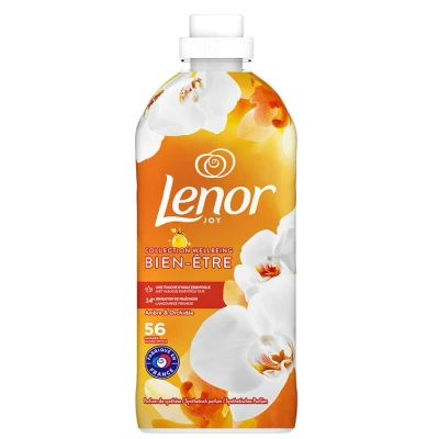 Afbeelding van 8x Lenor Wasverzachter Amber &amp; Orchidee 56 Wasbeurten 1176 ml