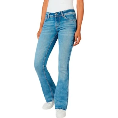 Afbeelding van Pepe Jeans NEW Pimlico Flared Jeans, Dames, Maat: 26x30, Denim