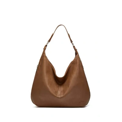 Afbeelding van Ashioup Vrouwen Retro Top Handvat Schoudertas Pu Lederen Hobo Handtassen, Modder Bruin, One Size