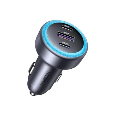 Afbeelding van UGREEN 3 poorts sigarettenaansteker USB C PD30W auto oplader adapter 12V autolader accessoires compatibel met iPhone 16/16 Pro/16 Pro Max/15 Max, ipad, Galaxy S24 GPS navigatie, enz