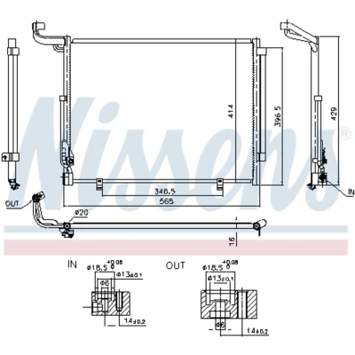 Afbeelding van Nissens Airco condensor 941092