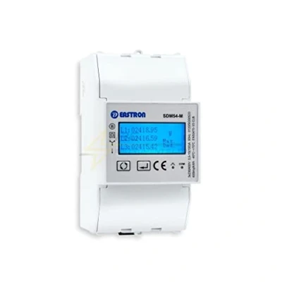 Afbeelding van Eastron SDM54 M MID Verklaarde Directe In drie stadia 100A verbindt DIN Spoorrs485 Modbus Meter voor EV Laders en Zonne systemen