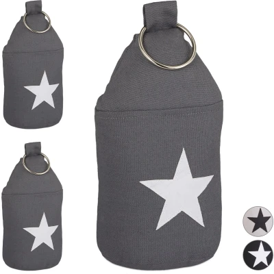 Afbeelding van Relaxdays 3x deurstopper ster deurvastzetter deurstop met handvat deurbuffer stof