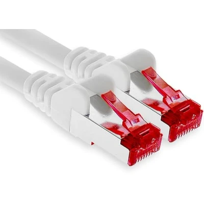 Afbeelding van Cat6 Kabel Ethernet Cable Gigabit LAN Netwerkkabel RJ45 Cat 6 1m wit 1 stuk