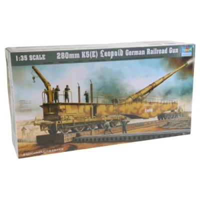 Afbeelding van 1:35 Trumpeter 0207 280mm K5(E) Leopold Railroad Gun Plastic Modelbouwpakket