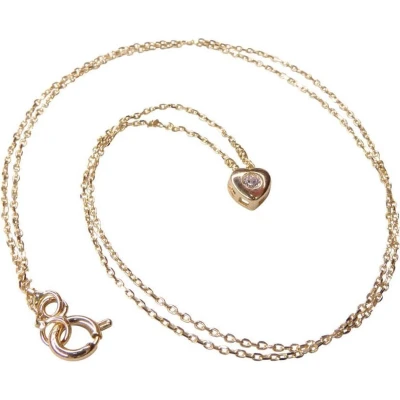 Afbeelding van 14 karaat geel gouden ketting hart