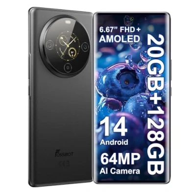 Afbeelding van FOSSiBOT S3 Pro Android 14 NFC mobiele telefoons 2025, 6,67 inch FHD+ AMOLED, 8MP + 64 MP, Double Display, 20 GB(6+14) 128 GB/1 TB, 5000 mAh (18W), MT6769(G85) 12nm, 4G Dual SIM/NFC/GPS/OTG