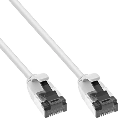 Afbeelding van InLine® Patchkabel slim, U/FTP, Cat.8.1, TPE halogeenvrij, wit, 2m