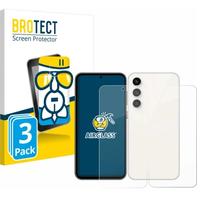 Afbeelding van BROTECT Screenprotector voor Samsung Galaxy S23 FE (Voor+Achter) Folie Beschermfolie Beschermglas transparant (3 Stuks)
