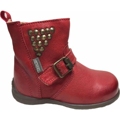 Afbeelding van Kickers studs rits laarsjes Basia rood mt 20