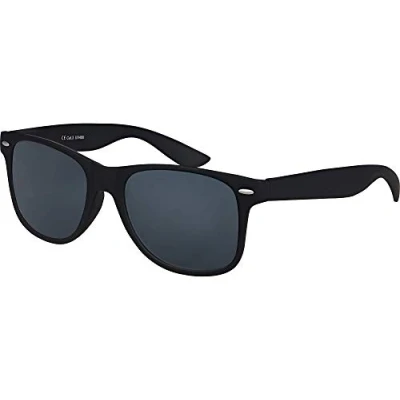 Afbeelding van Balinco Zonnebril UV400 CAT 3 CE Rubber met veerscharnier voor mannen &amp; vrouwen (black smoke)
